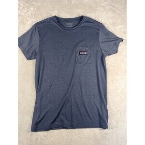 Patagonia Shirt Men's Large Blue Gray Slim-Fit Hybrid Pocket Responsibili-Tee